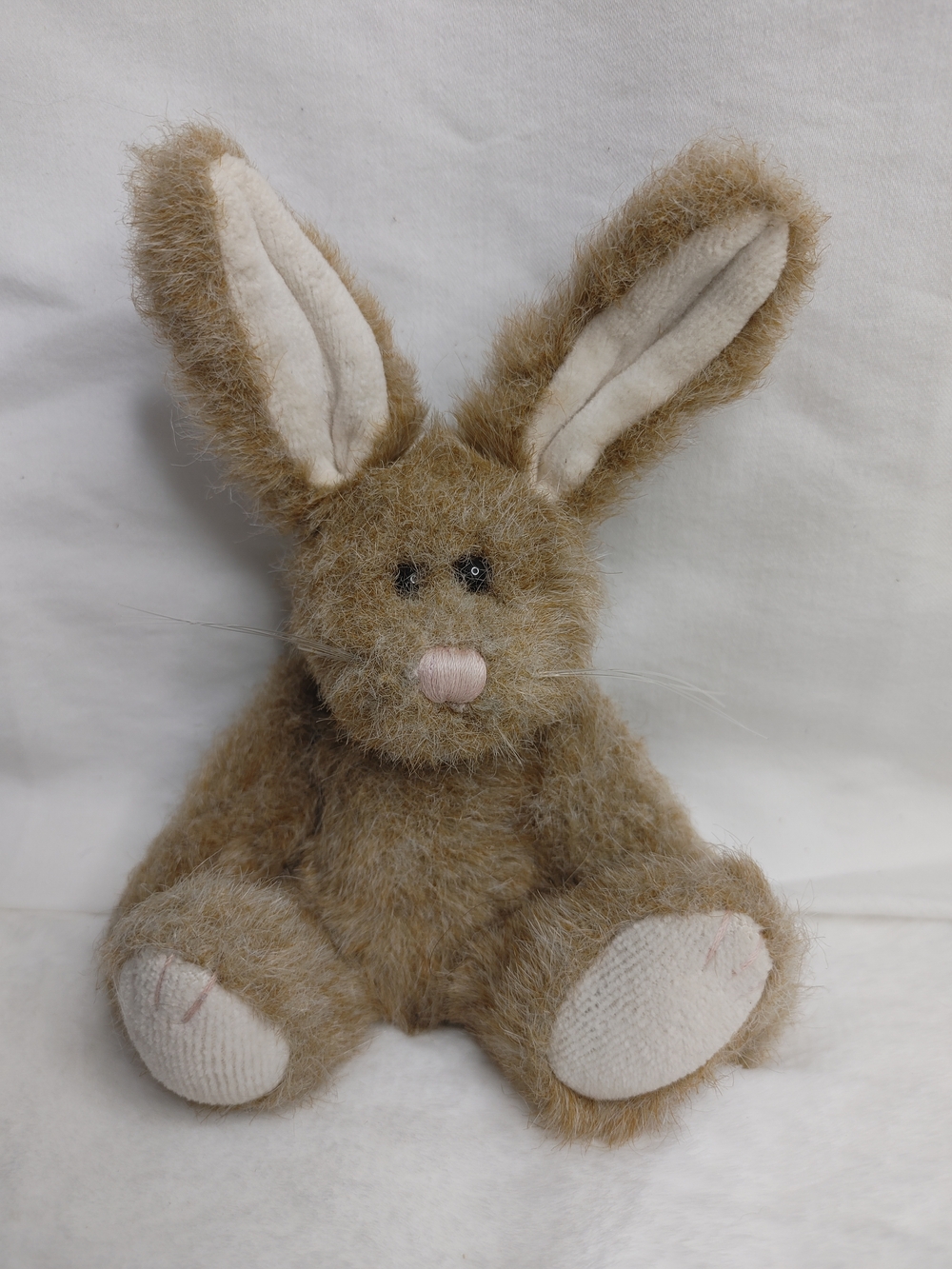 Boyds Bears 1990 Anne Rabbit Tan & Cream Plush Bunny - Soft Poseable Rabbit